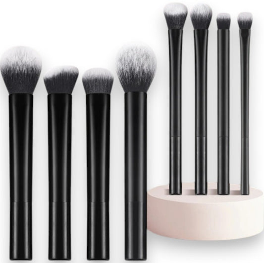 Black Makeup Brushes 8pcs